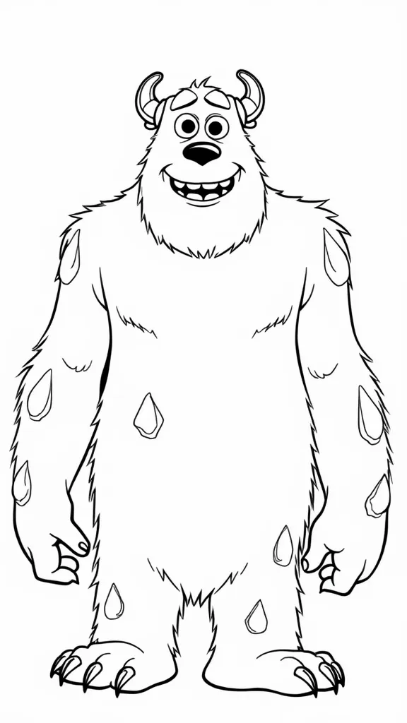 sulley coloring page